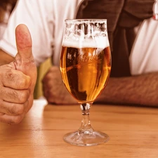 Beer, beer glass, thumb, blade, hands, glass