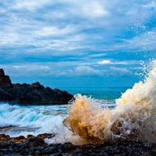 Tides, sea, Foam