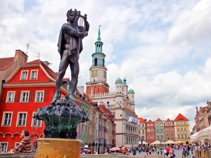 Poznań, Poland, town hall, Statue of Apollo, fountain