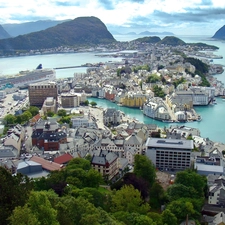 town, Norway, panorama