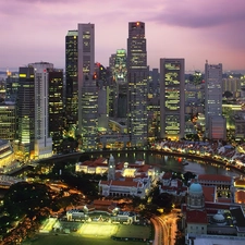 town, Singapur, panorama