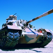 M48 Patton, barrel, tracks, tank