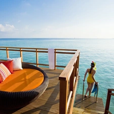 sea, terrace, Tropical, Hotel hall