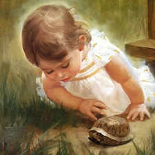 Donald Zolan, girl, turtle