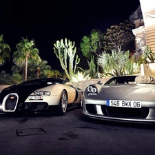 Porsche Carrera Veyron, Cactus, Two cars