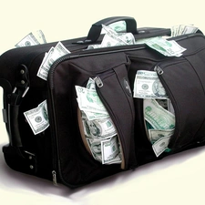 bag, U.S. dollars