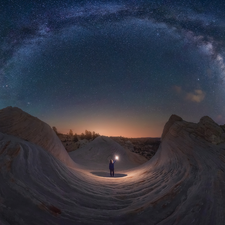 Star way, rocks, ligh, Human, flash, The United States, Utah State, star, Sky, luminosity, sun