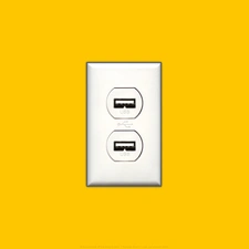 Yellow, nest, USB, background