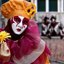 Mask, Women, carnival, Venice, costumes