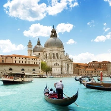 chair, Gondolas, Venice, Santa Maria