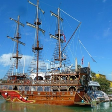 antique, sailing vessel