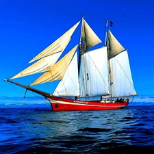 sea, sailing vessel