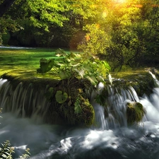 National Park Plitvice, River, waterfall, Coartia