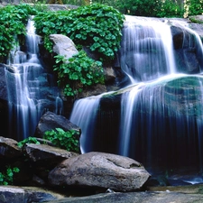Stones, waterfall