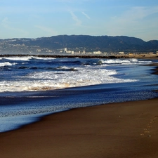 Beaches, Sand, Waves, sea