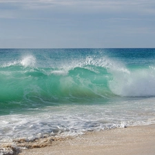 Waves, Beaches, sea