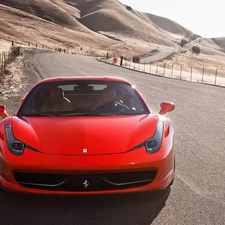 Mountains, Ferrari 458 Italia, Way