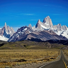 Way, Patagonia, Fitz Roy, plain, mountains