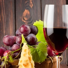Wines, Grapes, wine glass