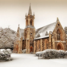 Church, winter
