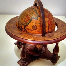 globe, Old car, wooden