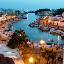 Town, Spain, Yachts, Ciutadella