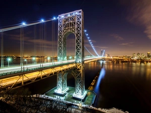 New York, The United States, Washington, Town, bridge