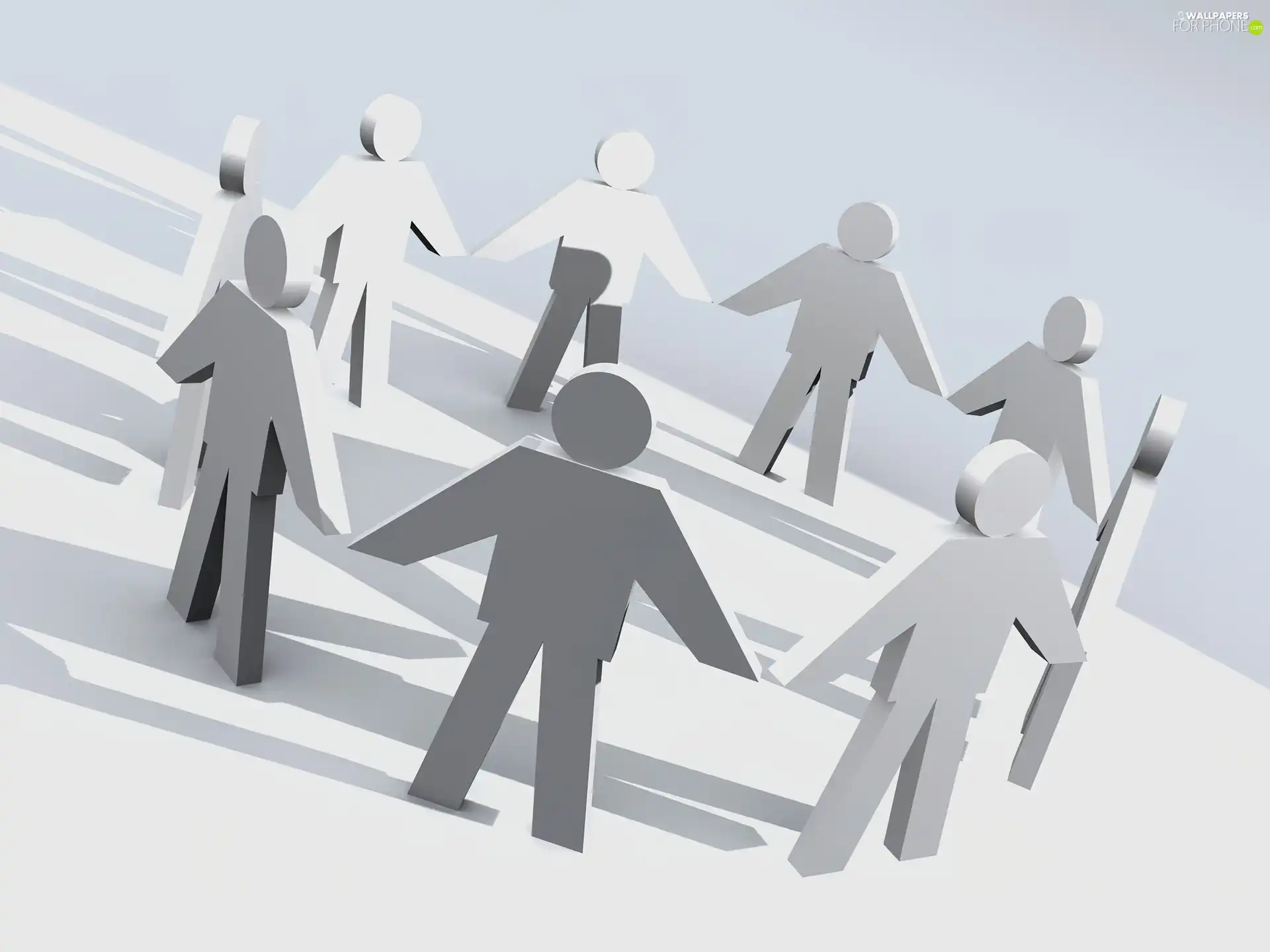 3D, ring, people