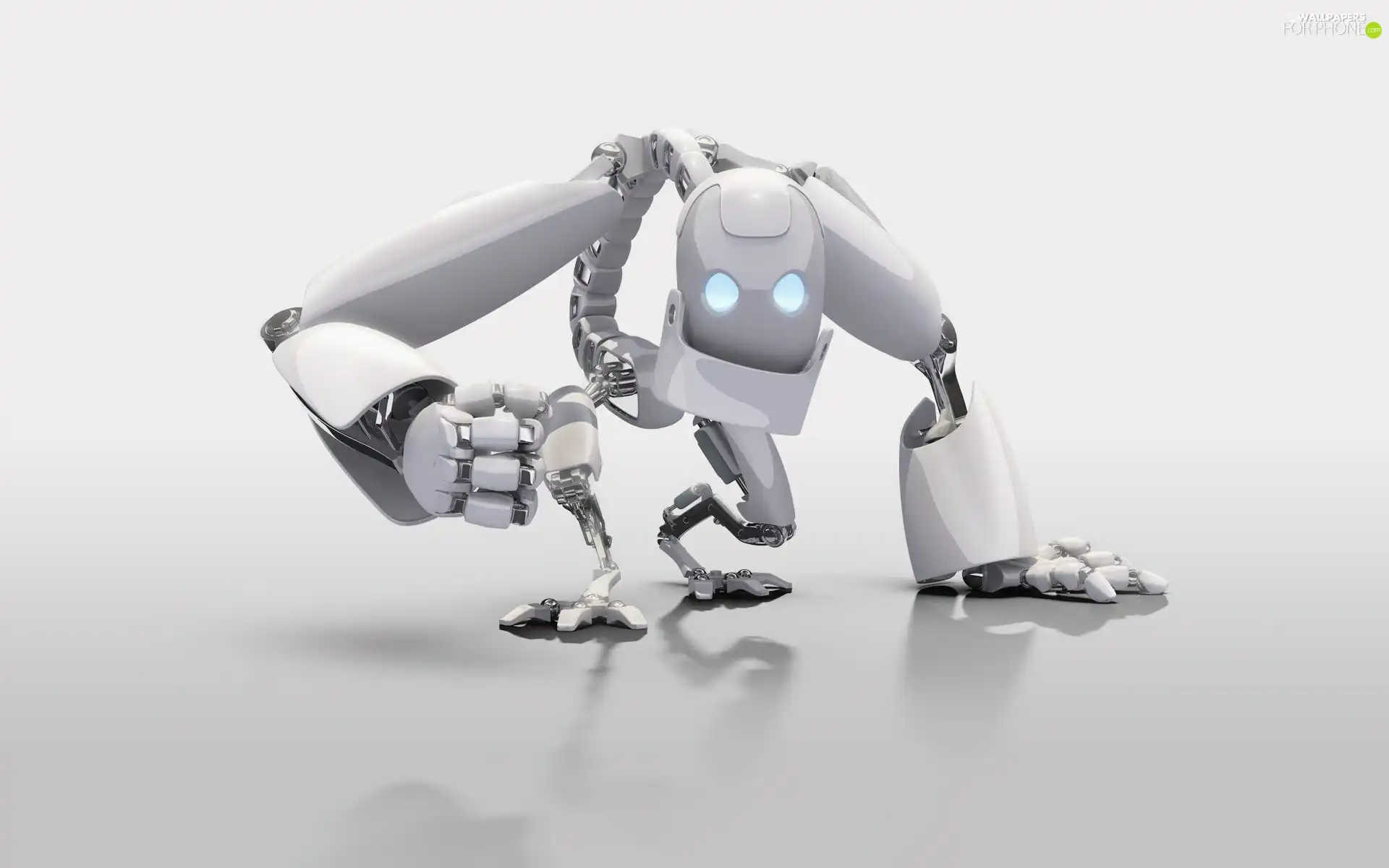 3D, White, Robot