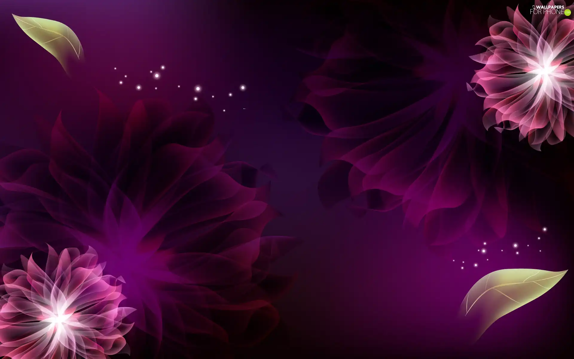 abstraction, purple, Flowers