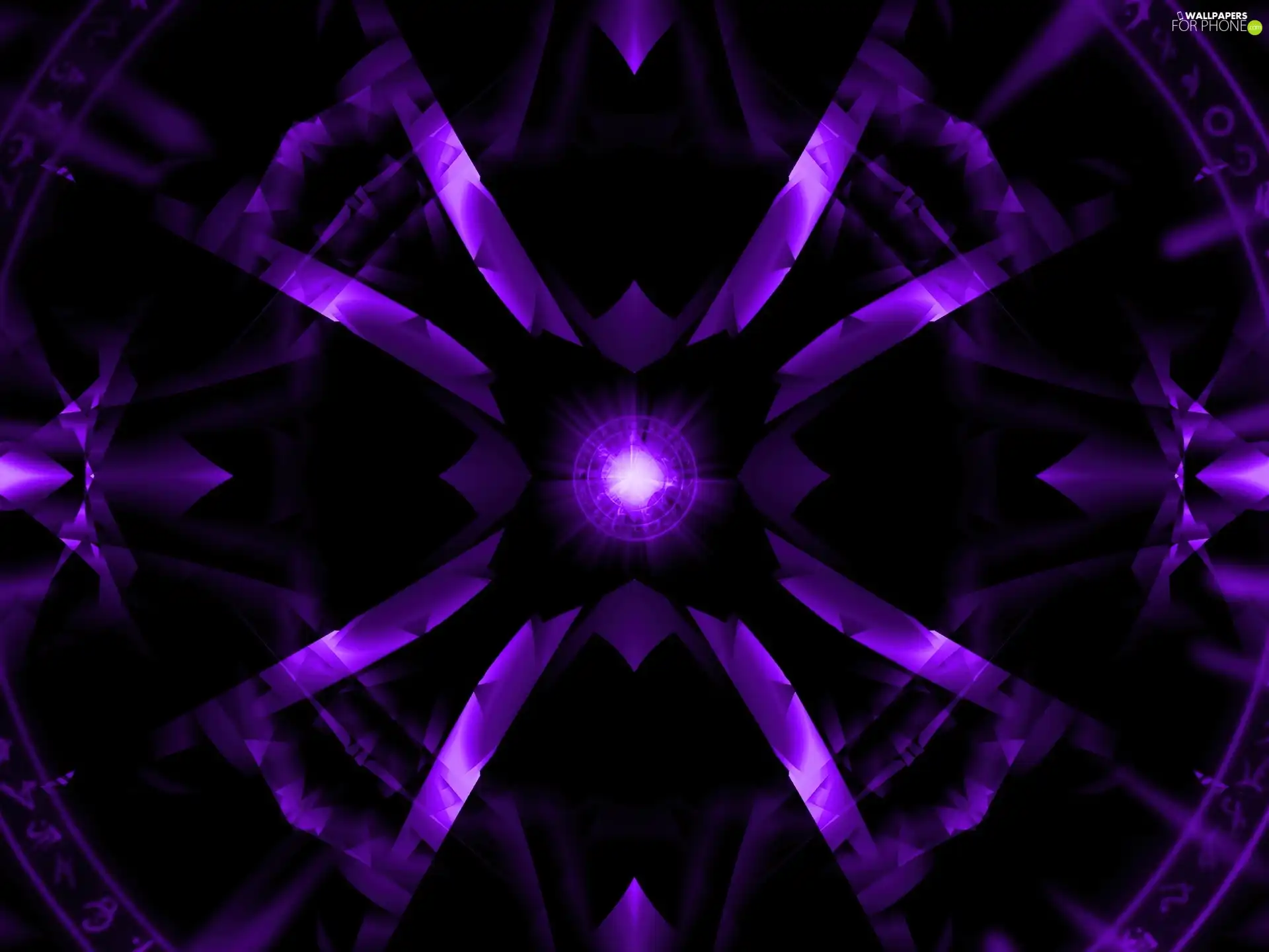 abstraction, purple, Runes