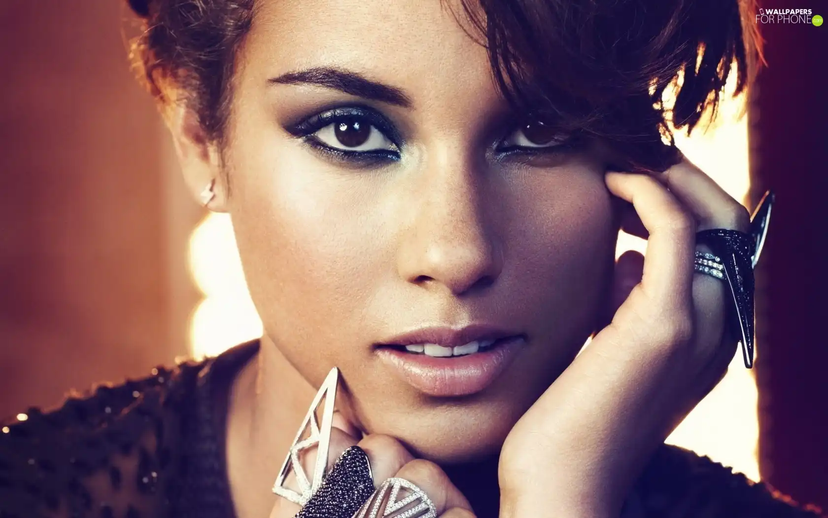 jewellery, make-up, Women, Alicia Keys, Beauty