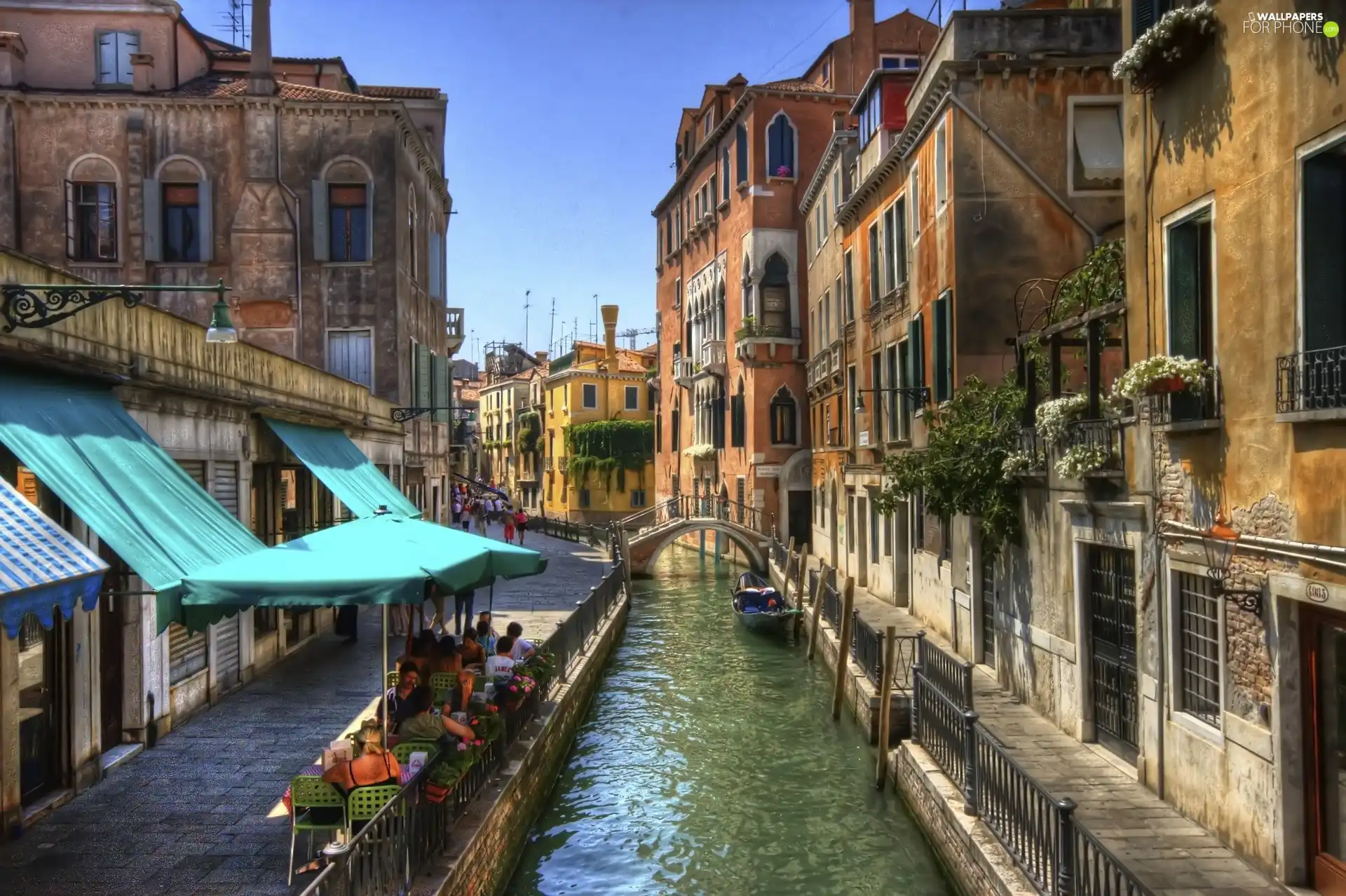 Italy, canal, apartment house, Venice
