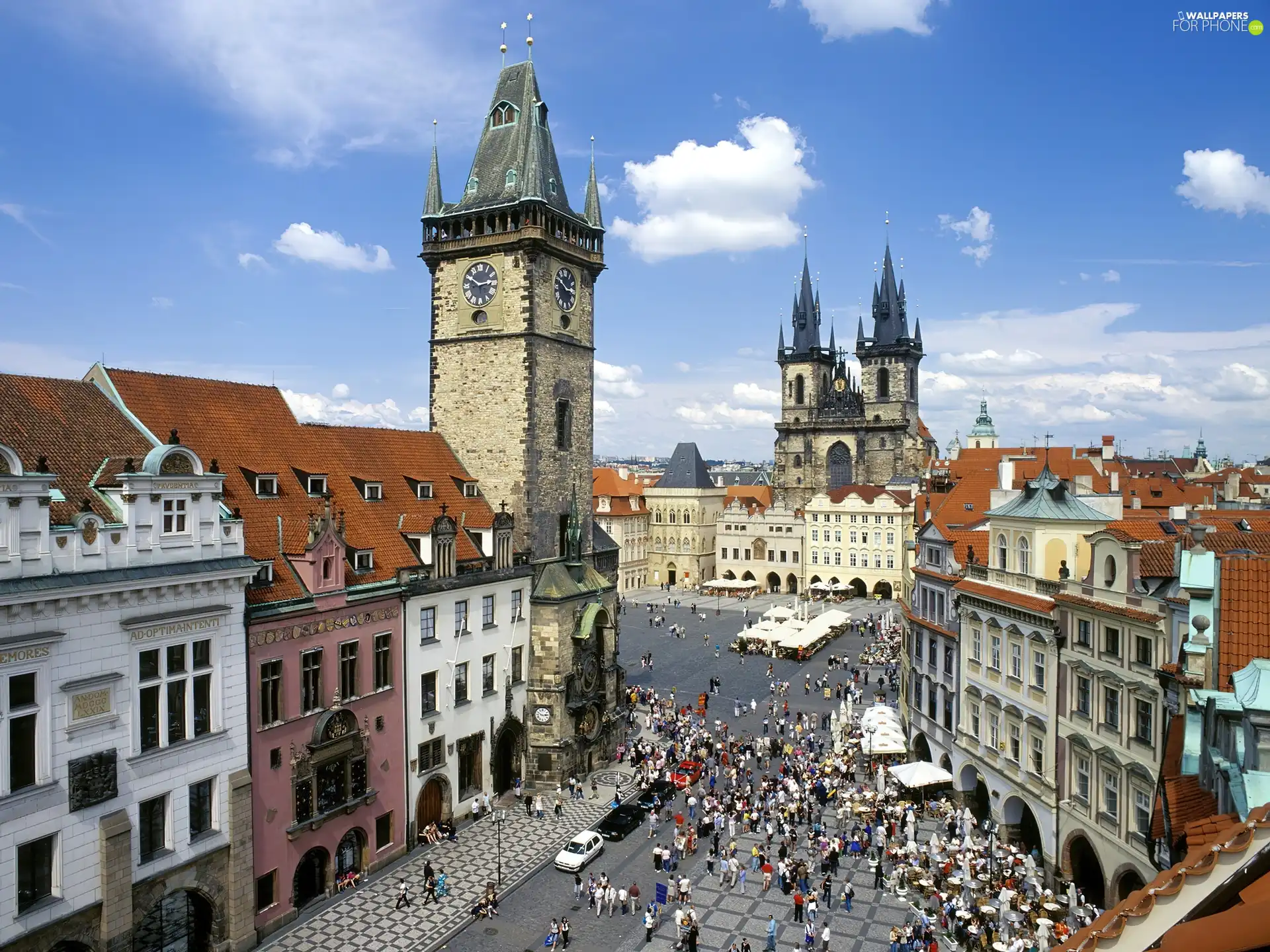 market, Prague, apartment house