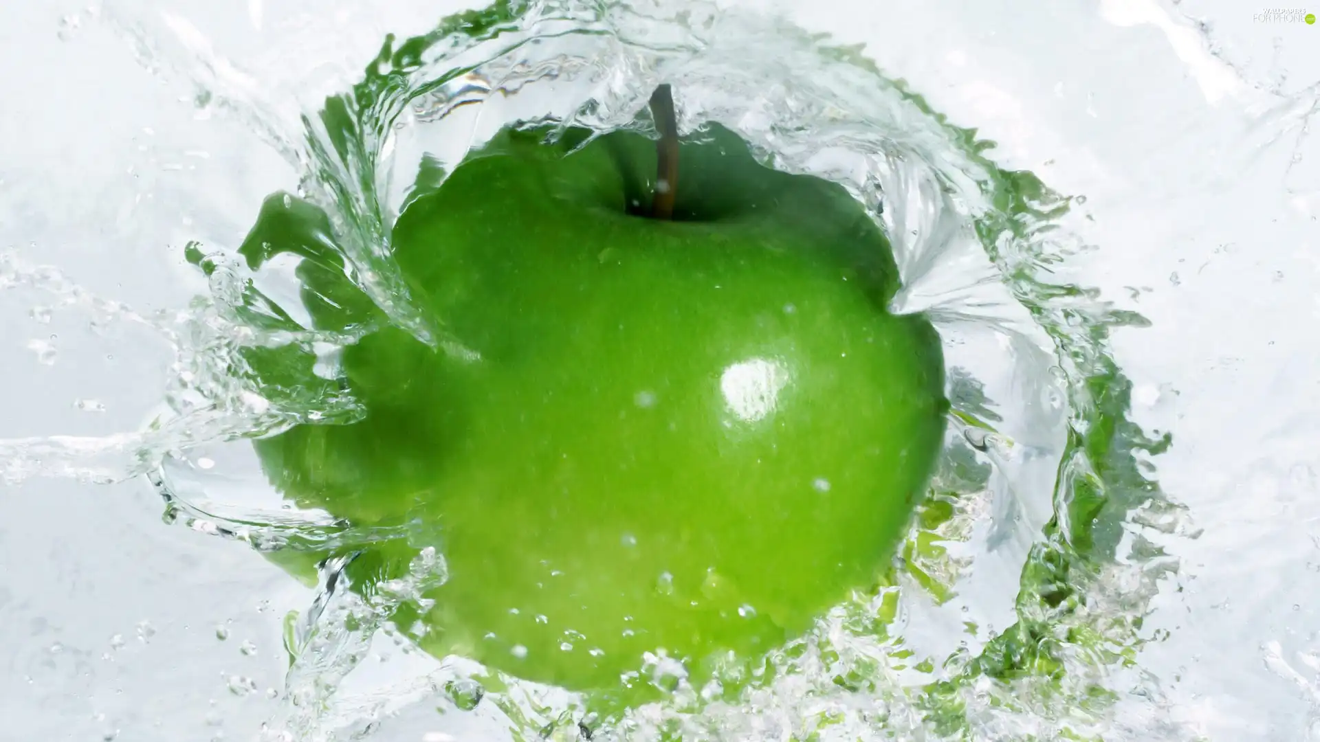 water, green ones, apple