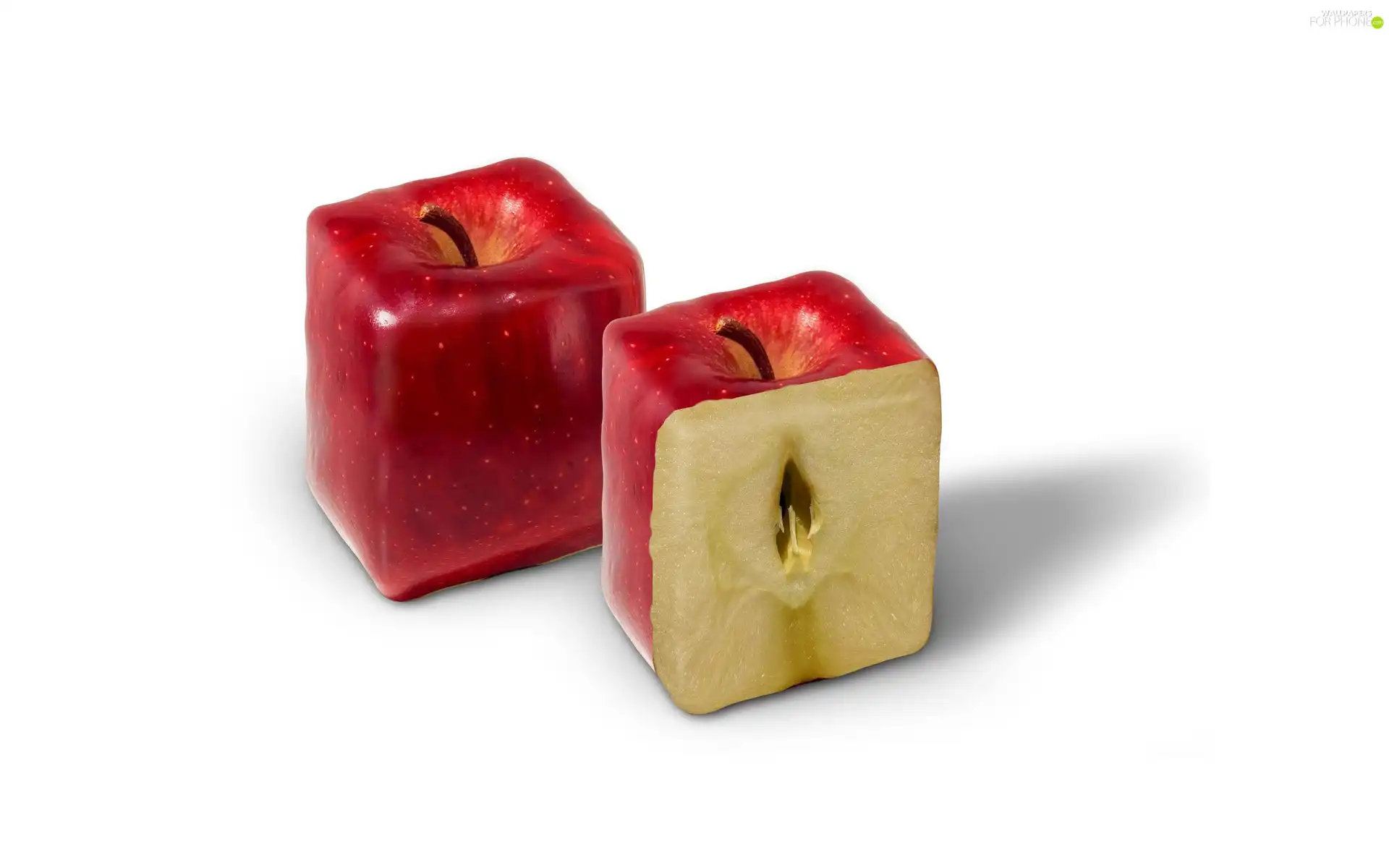 cubic, apples