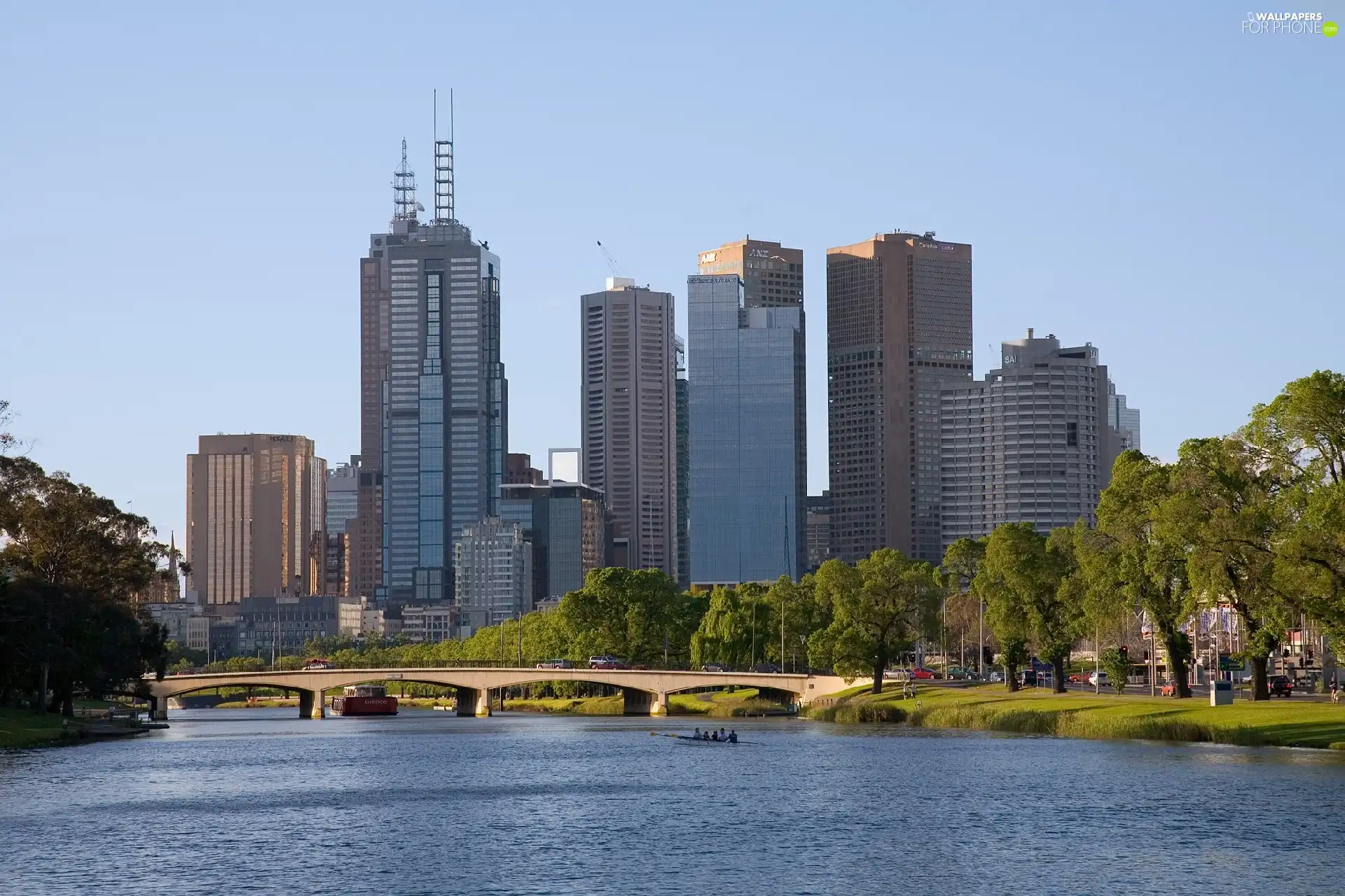 Melbourne, bridge, architecture, water