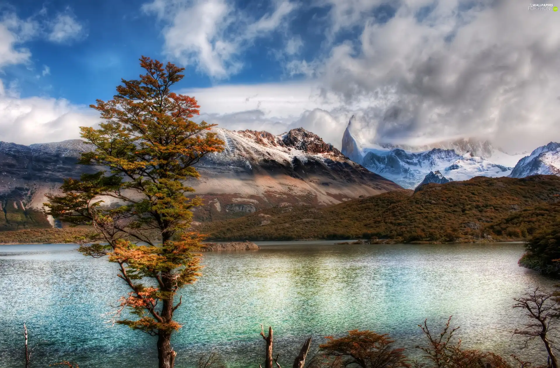 lake, El Chalten, Argentina, Mountains