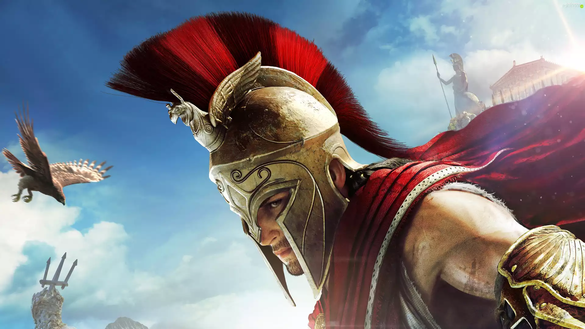 game, Alexios, helmet, Assassins Creed Odyssey