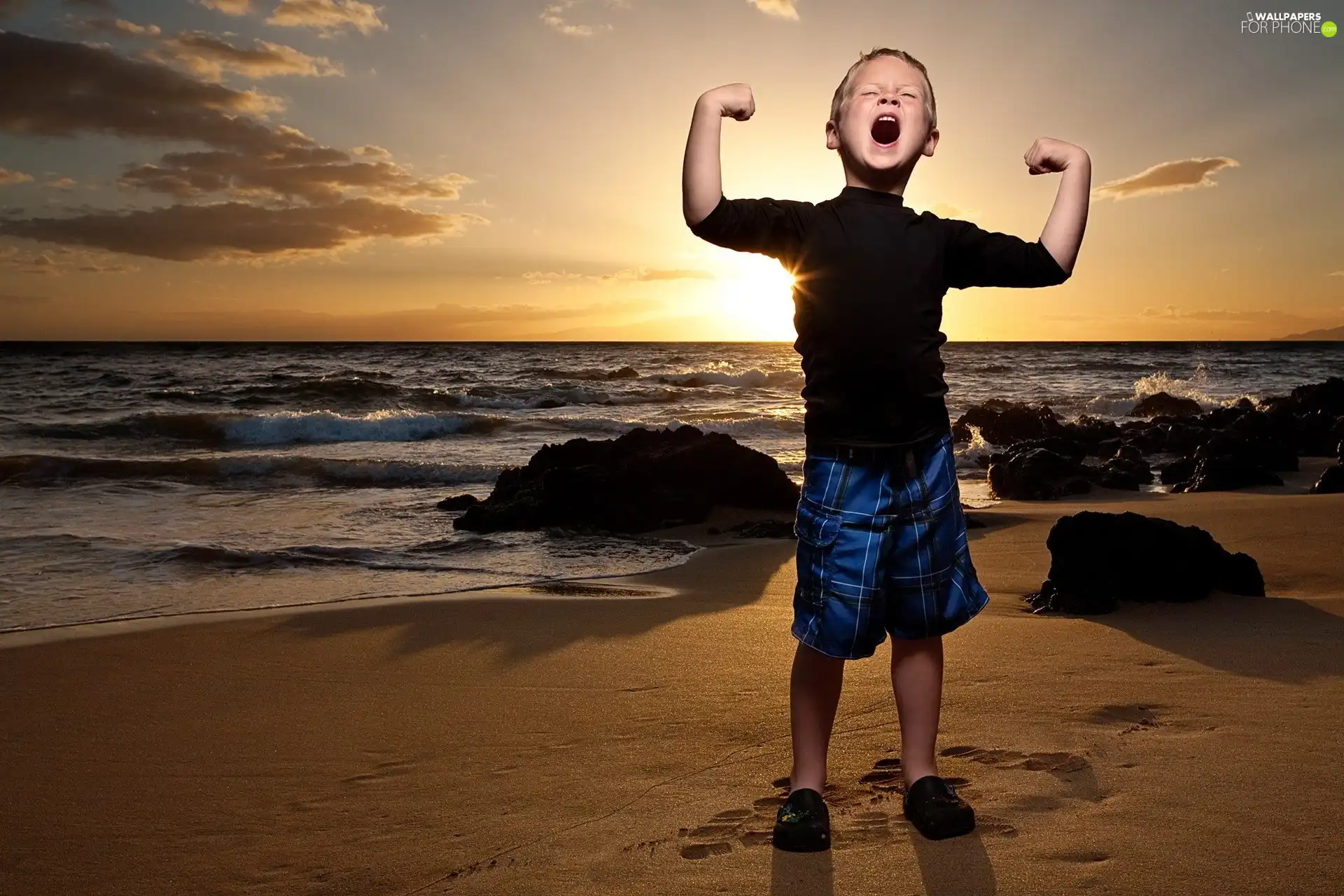 boy, Sky, athlete, Beaches