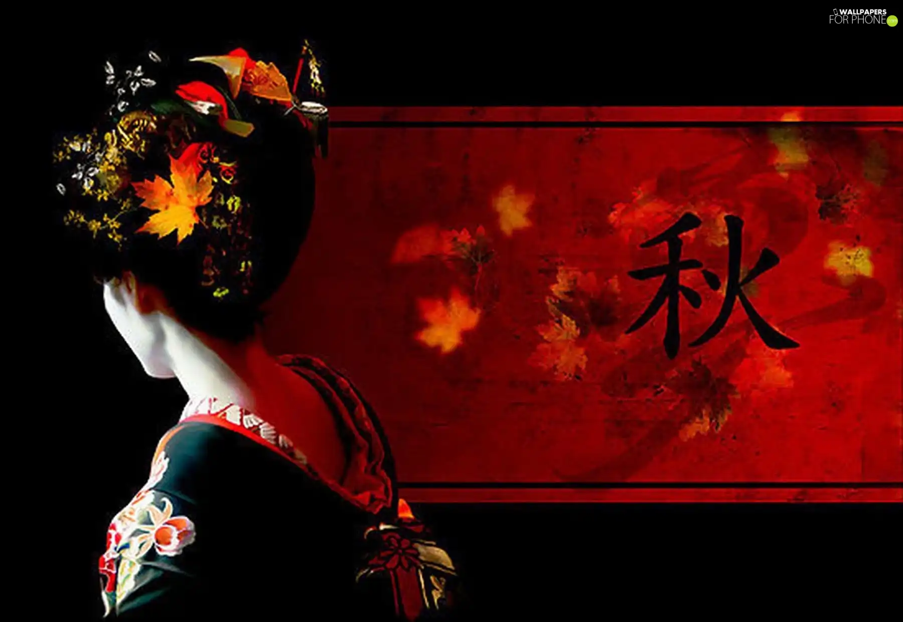 geisha, autumn