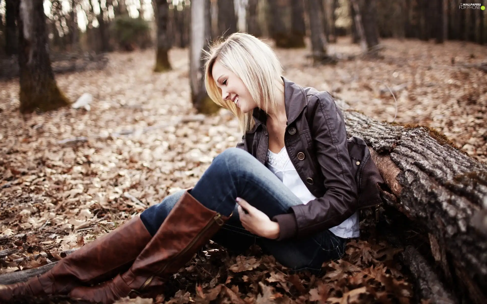 autumn, Blonde, Leaf