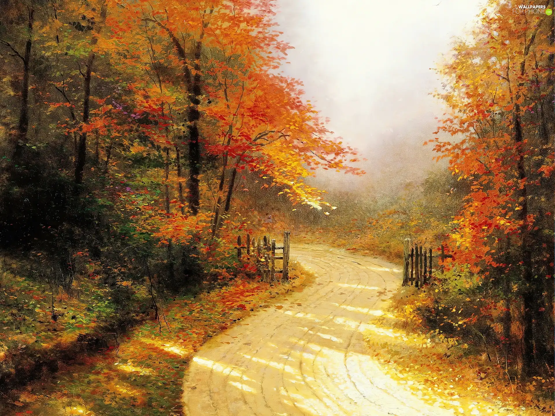 Autumn, picture, Way