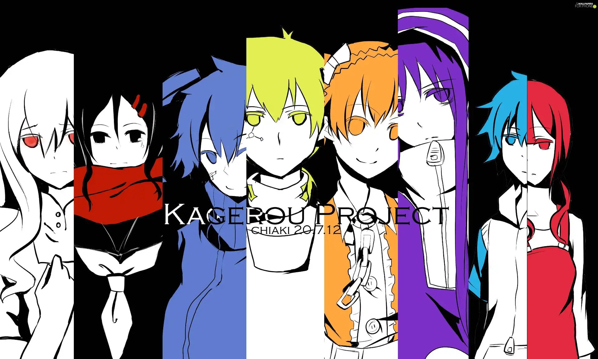 bier, Kagerou Project, Ayano, Ene, Hibiya, Hiyori, Momo, Kido, Konoha