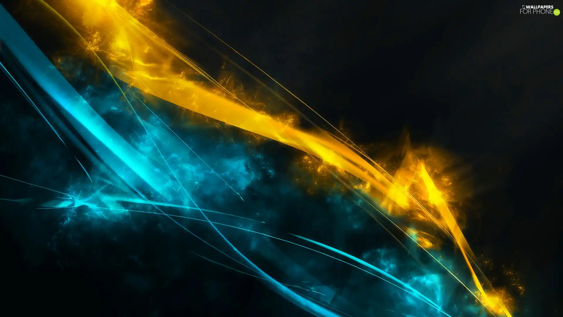 Black, Yellow, Background, blue
