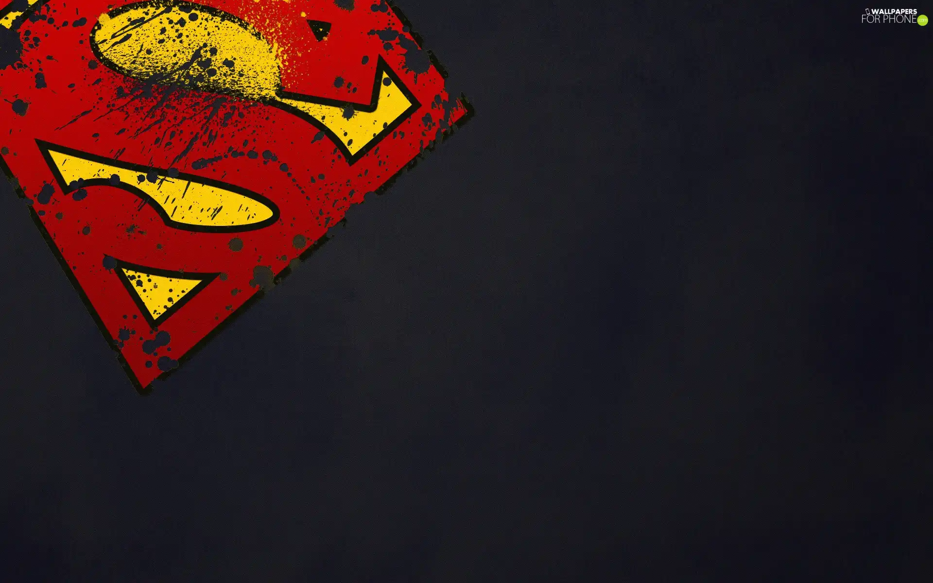 supermen, Black, background, logo