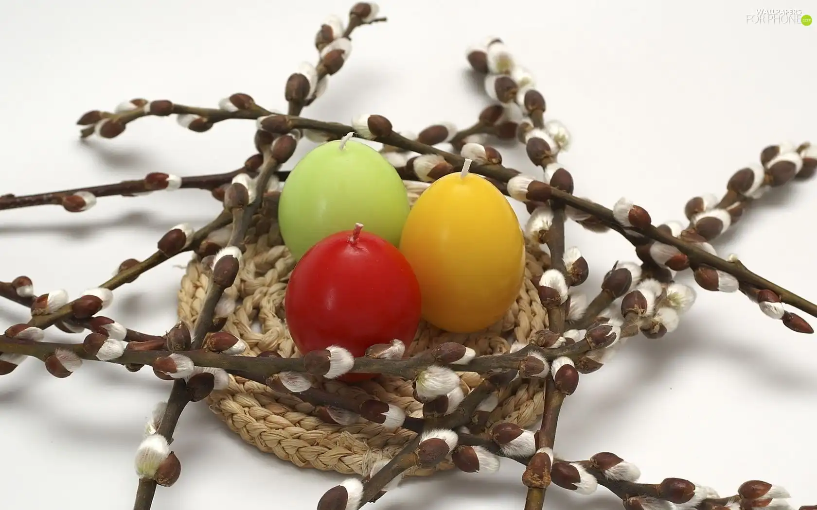 database, eggs, basket, Candles