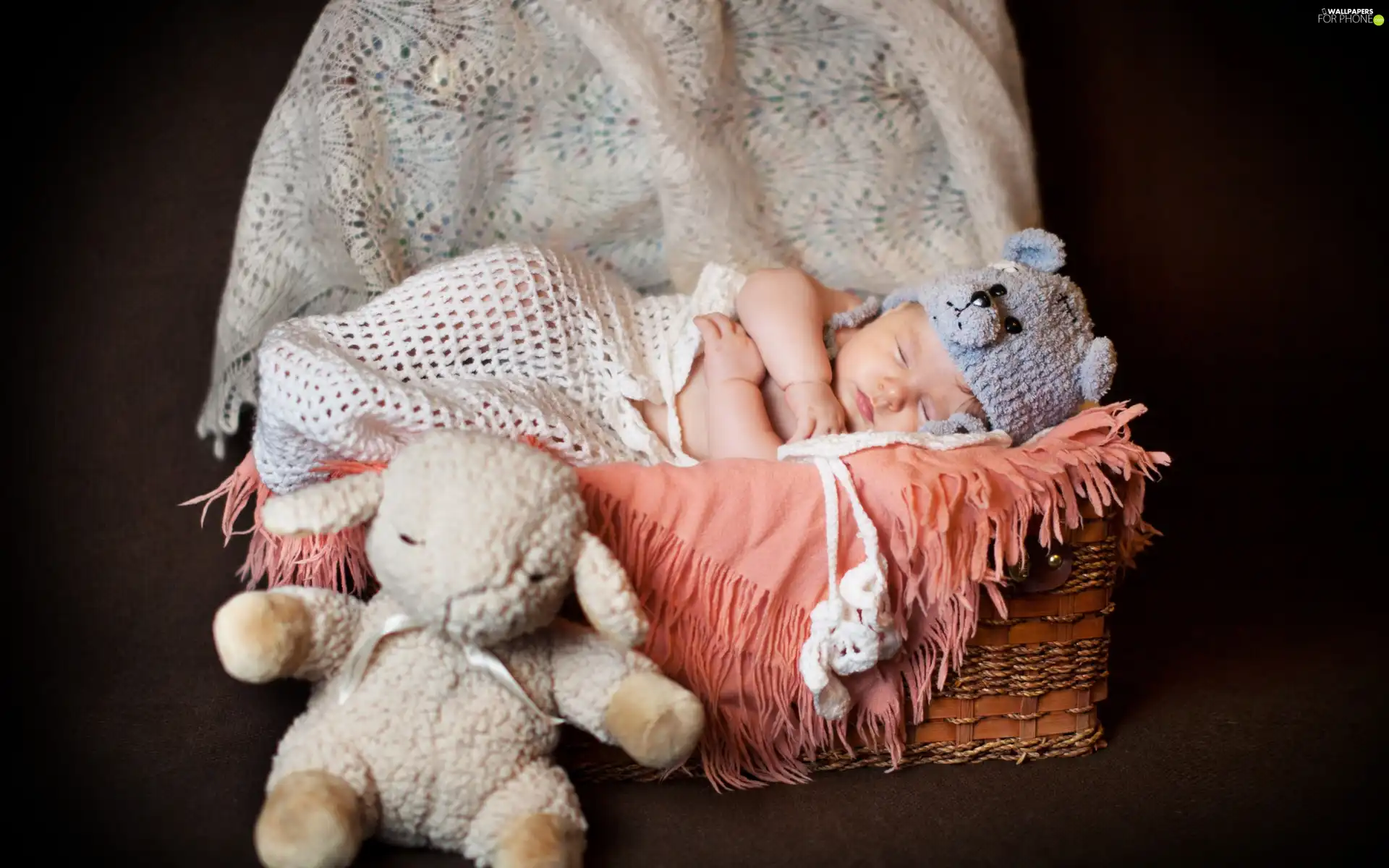 Bonnet, Blanket, toy, hosiery, plush toy, Kid, Sleeping, basket