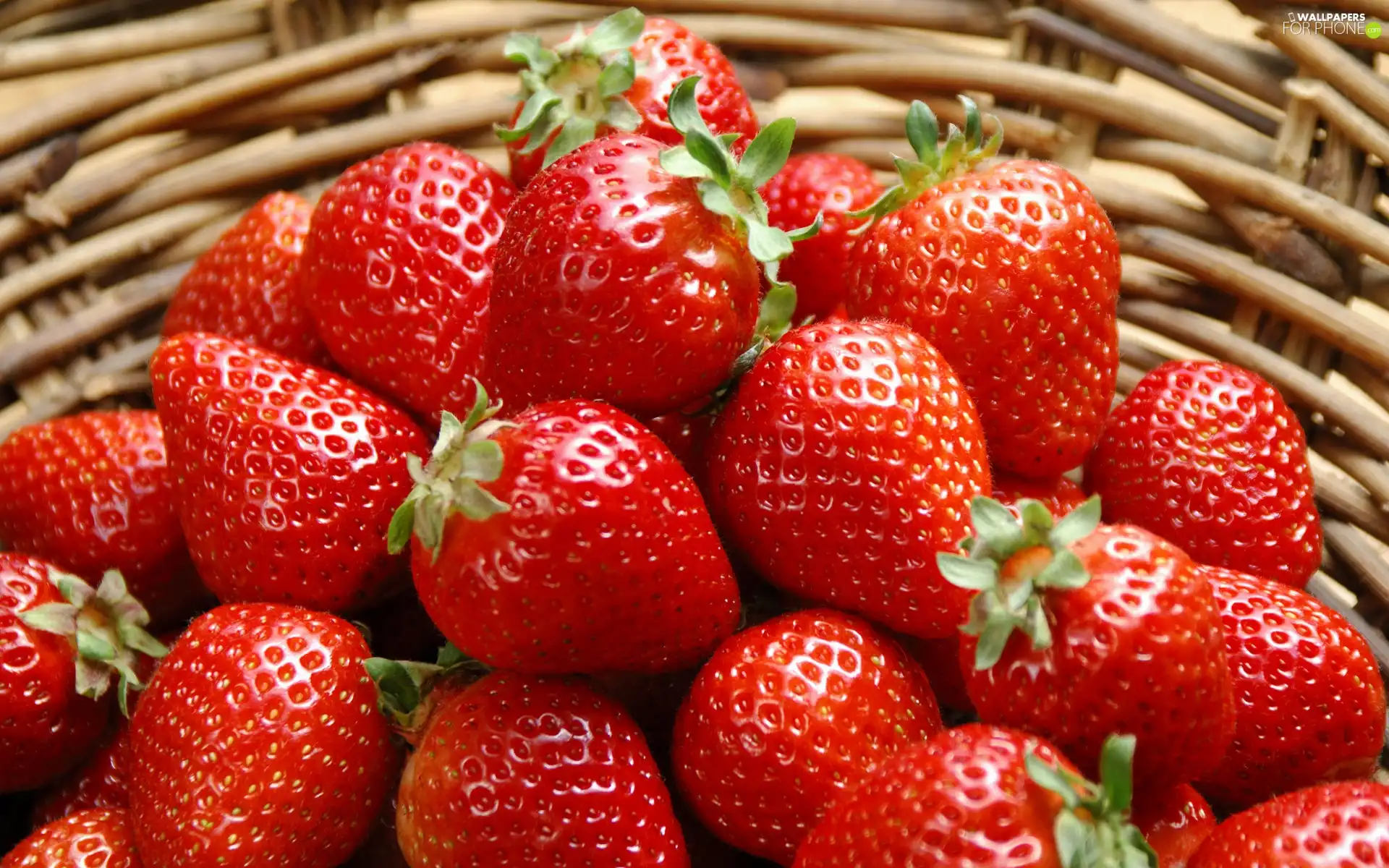 strawberries, basket