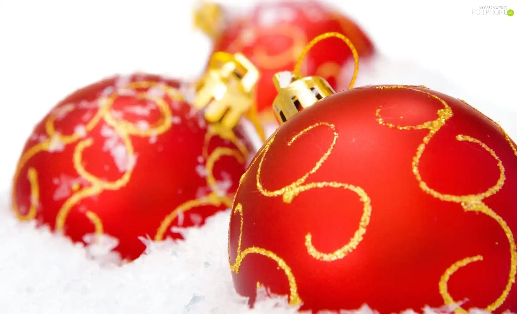 baubles, Three, Red